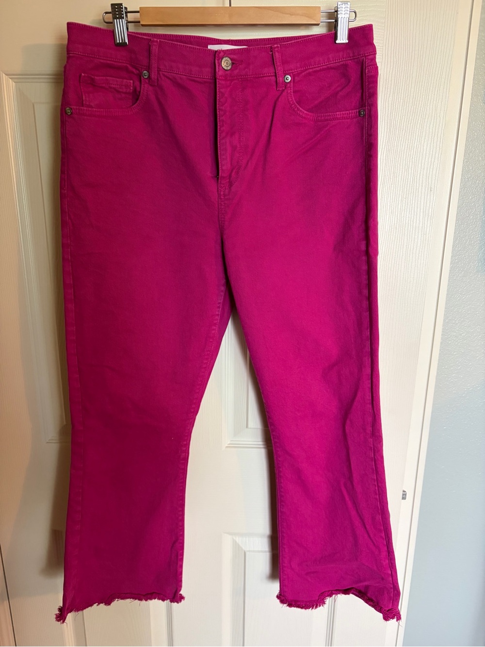 LOFT Bright Fuchsia Straight-Leg Jeans